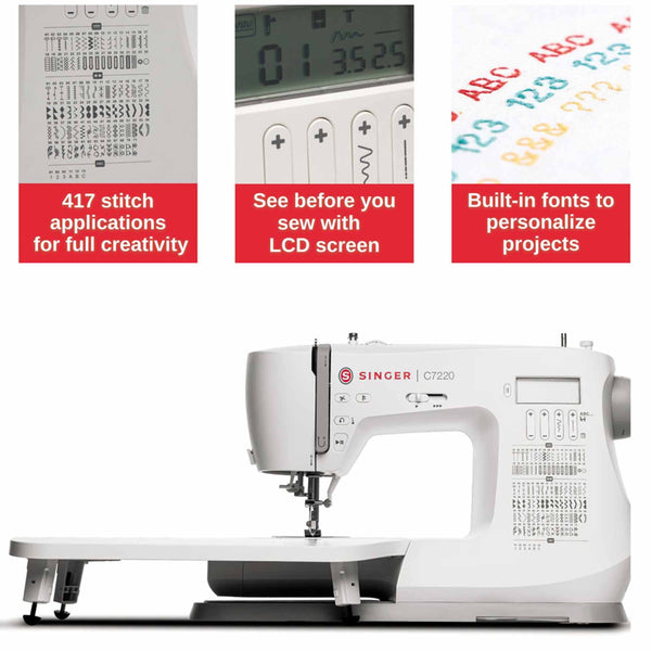 SINGER® C7220 Sewing Machine with Extension Table